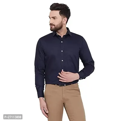 Mens Regular Fit Full Sleeve Cotton Shirt For Men-thumb0