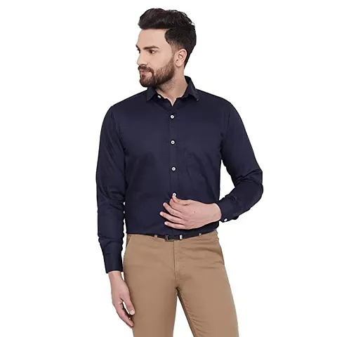 Men's Regular Fit Cotton Solid Formal Shirts