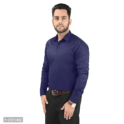 Men's Regular Fit Summer Wear Cotton Long Sleeve Formal Shirt-thumb3