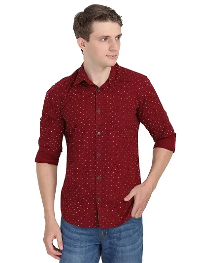 Men's Regular Fit Cotton Printed Casual Shirts