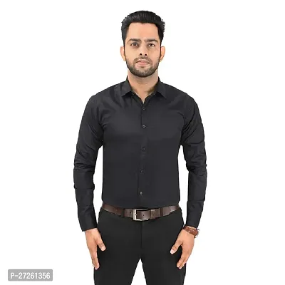 Men's Regular Fit Full Sleeve Cotton Cutway Collar Summer Wear Shirt-thumb0