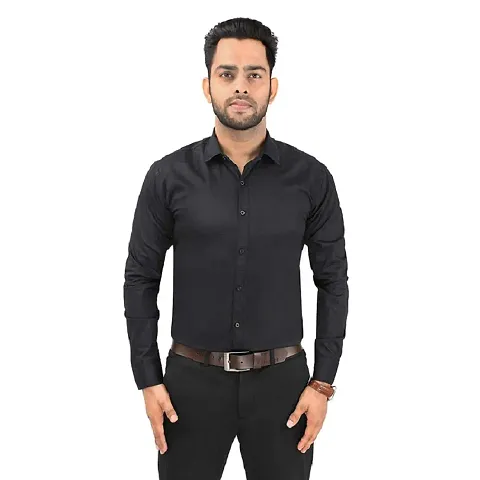 Men's Regular Fit Summer Wear Long Sleeve Formal Shirt