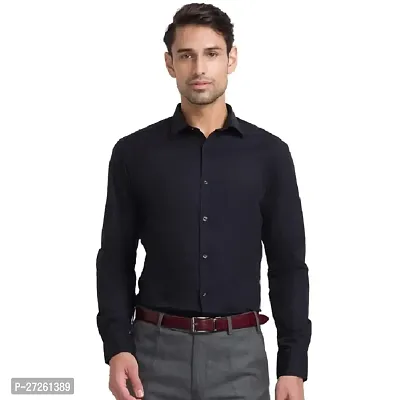 Men's Regular Fit Full Sleeve Cotton Cutway Collar Summer Wear Shirt-thumb0