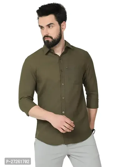 Men's Regular Fit Full Sleeve Cotton Cutway Collar Summer Wear Formal Shirt