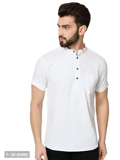 Regular Fit Half Sleeve Kurta for Men-thumb0