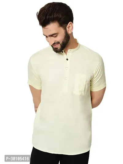 Regular Fit Half Sleeve Kurta for Men-thumb0