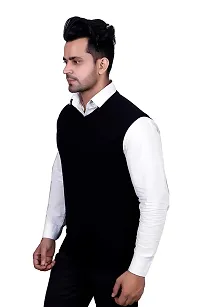 Stylish Wool Blend Solid Sweater for Men-thumb1