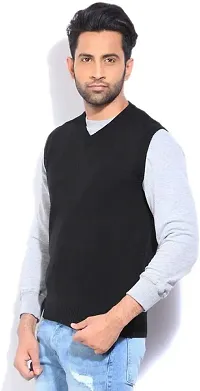 Stylish Wool Blend Solid Sweater for Men-thumb1