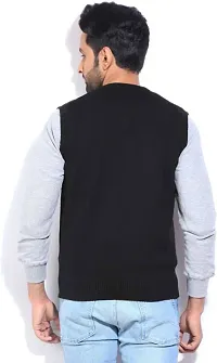 Stylish Wool Blend Solid Sweater for Men-thumb2