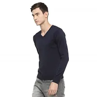 Stylish Regular Fit Full Sleeve Winter Wear V-Neck Wool Sweater-thumb2