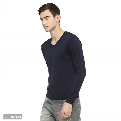 Stylish Regular Fit Full Sleeve Winter Wear V-Neck Wool Sweater-thumb3