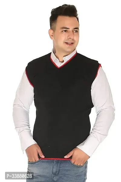 Stylish Wool Blend Solid Sweater for Men-thumb0