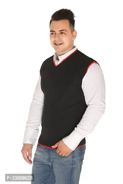 Stylish Wool Blend Solid Sweater for Men-thumb3