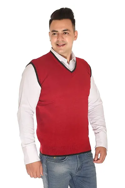 Mens Regular Fit Half Dsn Sweater