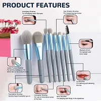 Makeup Brush Set Mini With Storage Bag, 8PCS-thumb1