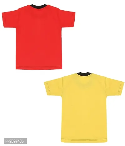 Combo of 2  Multicoloured Cotton Half Sleeves T-Shirt for Boy's-thumb2