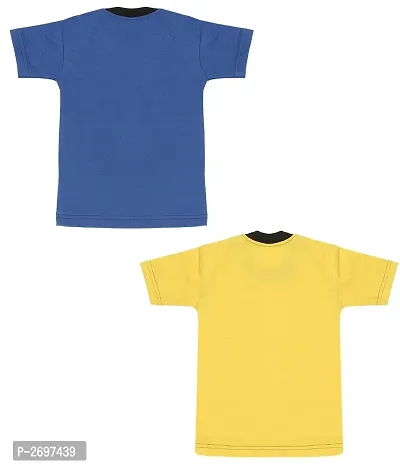 Combo of 2  Multicoloured Cotton Half Sleeves T-Shirt for Boy's-thumb2