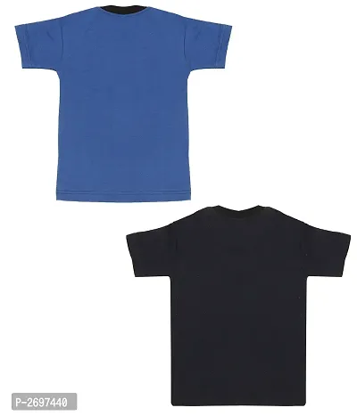 Combo of 2  Multicoloured Cotton Half Sleeves T-Shirt for Boy's-thumb2