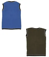 Combo of 2  Multicoloured Cotton Sleeveless T-Shirt for Boy's-thumb1