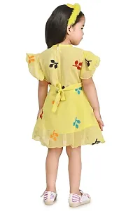 RAHAT GARMENTS Baby Girls Frock Casual Fancy Knee Length Dress for Girls Kids Frocks (S=42) (12-18 Months, Lemon)-thumb4