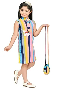 RAHAT Garments Cotton Blend Baby Girls Dungaree | Girls Stylish Dress Dungaree Set| Multicolor Light(R=300) (Light=28)-thumb2