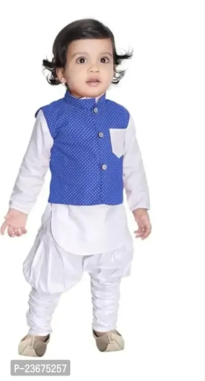 Stylish Fancy Rayon Kurta And Waistcoats With Bottom Wear Set For Boys-thumb0