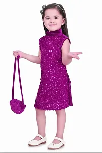 RAHAT GARMENTS Girls Party and Festive Dress with Handbag...(IRRA=04)...(Purple=22)-thumb3