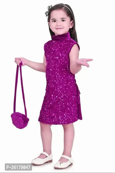 RAHAT GARMENTS Girls Party and Festive Dress with Handbag...(IRRA=04)...(Purple=22)-thumb4