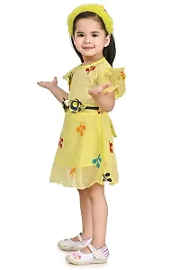 RAHAT GARMENTS Baby Girls Frock Casual Fancy Knee Length Dress for Girls Kids Frocks (S=42) (12-18 Months, Lemon)-thumb2