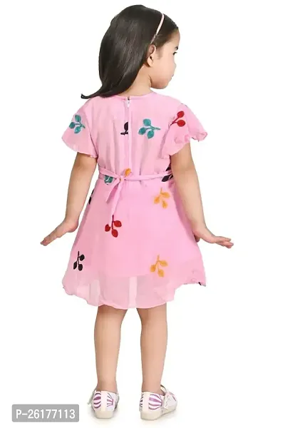 RAHAT GARMENTS Baby Girls Frock Casual Fancy Knee Length Dress for Girls Kids Frocks (S=42) (12-18 Months, Pink)-thumb4