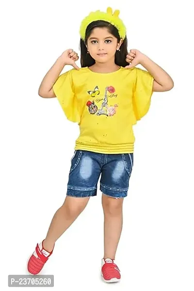 Fabulous Multicoloured Rayon Self Pattern Top With Bottom Set For Girls