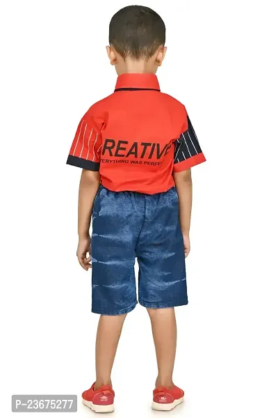 Stylish Fancy Rayon Shirts With Bottom Wear Set For Boys-thumb4