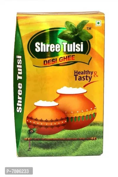Shree Tulsi Desi Ghee |Made Traditionally from Curd |Pure Ghee for Better Digestion and Immunity | 1Ltr Tetra Pack-thumb0