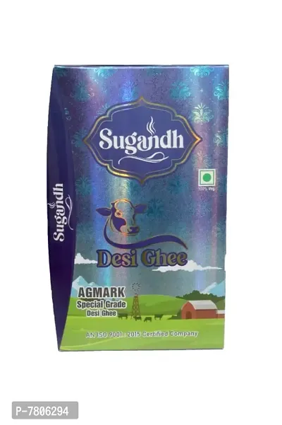 Sugandh Desi Ghee |Made Traditionally from Curd |Pure Ghee for Better Digestion and Immunity | 500ml Tetra Pack-thumb0