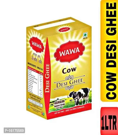 Wawa Desi Cow Ghee |Made Traditionally from Curd | 1 ltr tetra -1