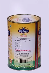 Brij Gwala Desi Cow Ghee| Made Traditionally from Curd| 1Ltr Tin pack-1-thumb2