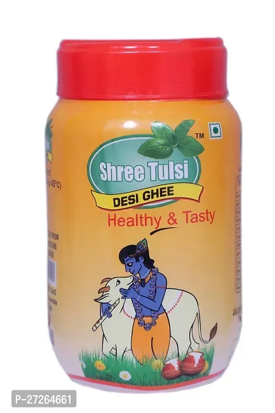 Shree Tulsi Desi Ghee || Made Traditionally from Curd ||Pure Ghee for Better Digestion and Immunity 500ml jar-1-thumb0