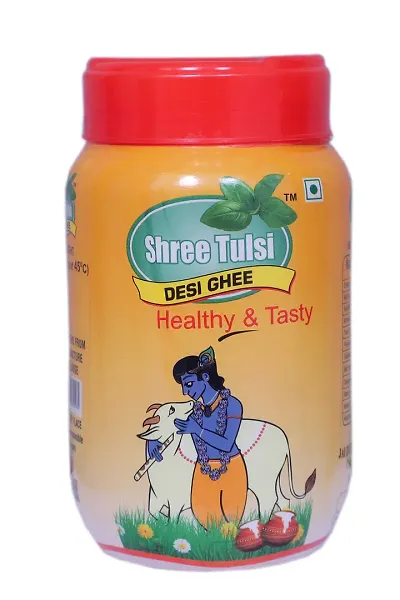 Shree Tulsi Desi Ghee || Made Traditionally from Curd ||Pure Ghee for Better Digestion and Immunity 500ml jar-1