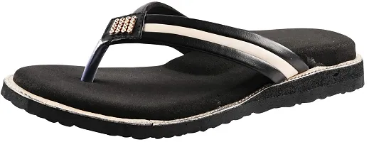 DOCTOR CHOICE? Women's Extra Soft Padding Orthopedic and Diabetic Comfortable Doctor Slipper, MCR and MCP Chappals, Home Slippers For Daily Use (Color Black, Size: 8 UK/IND)