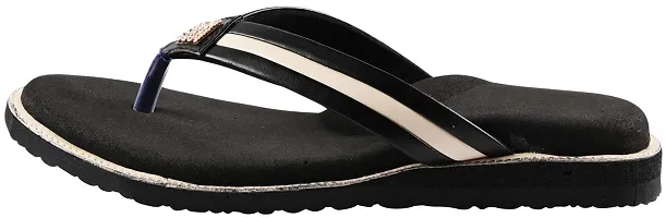 DOCTOR CHOICE? Women's Extra Soft Padding Orthopedic and Diabetic Comfortable Doctor Slipper, MCR and MCP Chappals, Home Slippers For Daily Use (Color Black, Size: 8 UK/IND)-thumb1