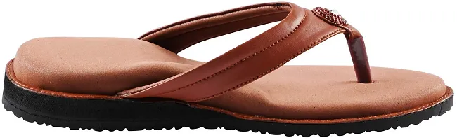 DOCTOR CHOICE? Extra Soft Padding Orthopedic Women's Slippers (Color Brown, Size: 5 UK/IND)-thumb3