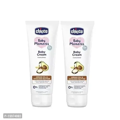 Chicco Baby moments Argan Oil  Avocado Butter baby cream 100ml pack of 2  (100 ml)