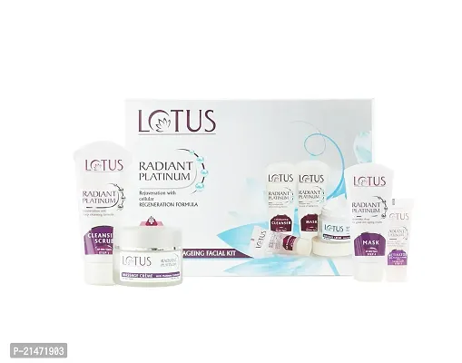 Lotus Radiant Platinum Cellular Anti Ageing Facial Kit 170g-thumb0