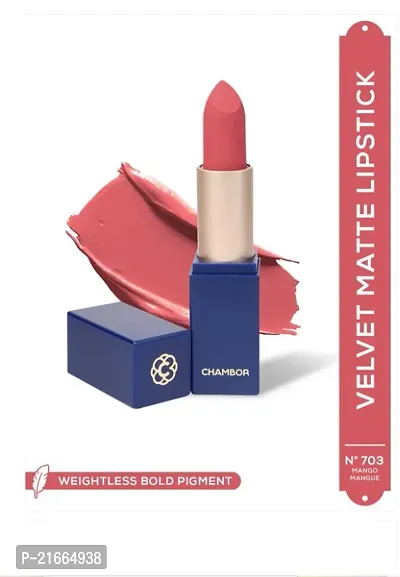 Chambor Colour Studio Ultra Vibes Weightless velvet matte lipstick N 703 Mango Mangue 4g