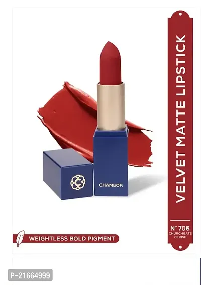 Chambor Colour Studio Ultra Vibes Weightless velvet matte lipstick N 706 Churchgate Cerise 4g-thumb0