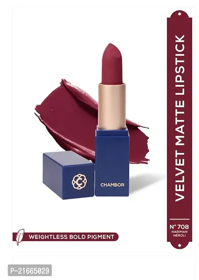 Chambor Colour Studio Ultra Vibes Weightless velvet matte lipstick N 708 Nariman Neroli  4g