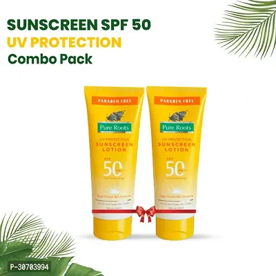 UV Protection Sunscreen Lotion SPF 50 For Men  Women ndash; Pack of 2 (200ml)