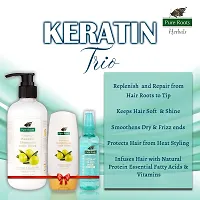 pure roots Keratin Trio ndash; Keratin Shampoo (300ml) + Conditioner ( 100ml) + Keratin Hair Serum (100 ml)-thumb3