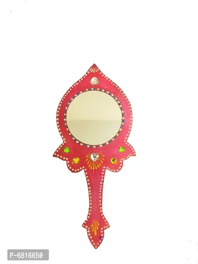 Artistic Fingers Handmade Looking Mirror / Hand Mirror Pack Of 3-thumb3