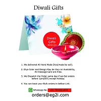 Trendy Peace Lily Plant With Diya For Diwali-thumb1